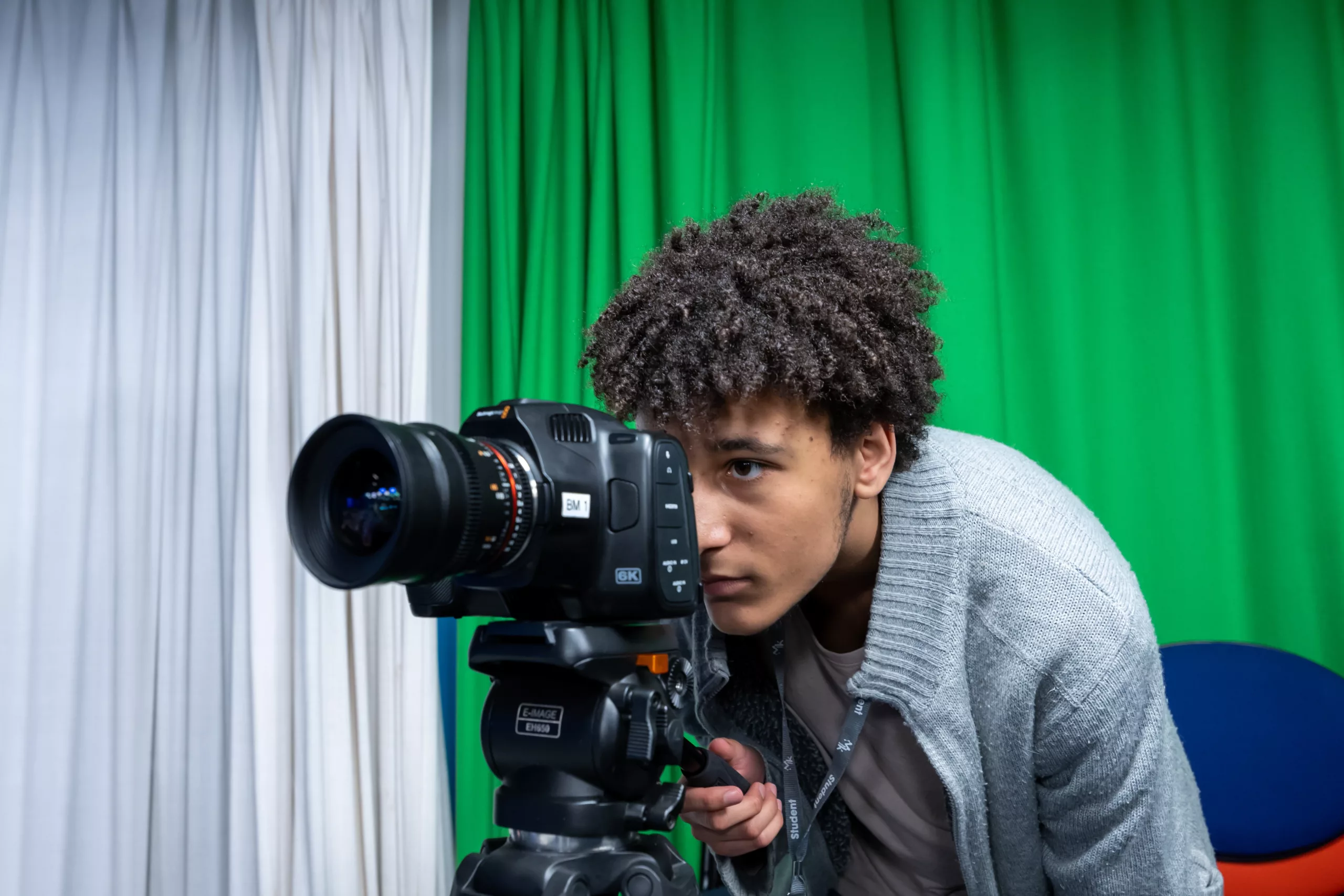 Student taking photo