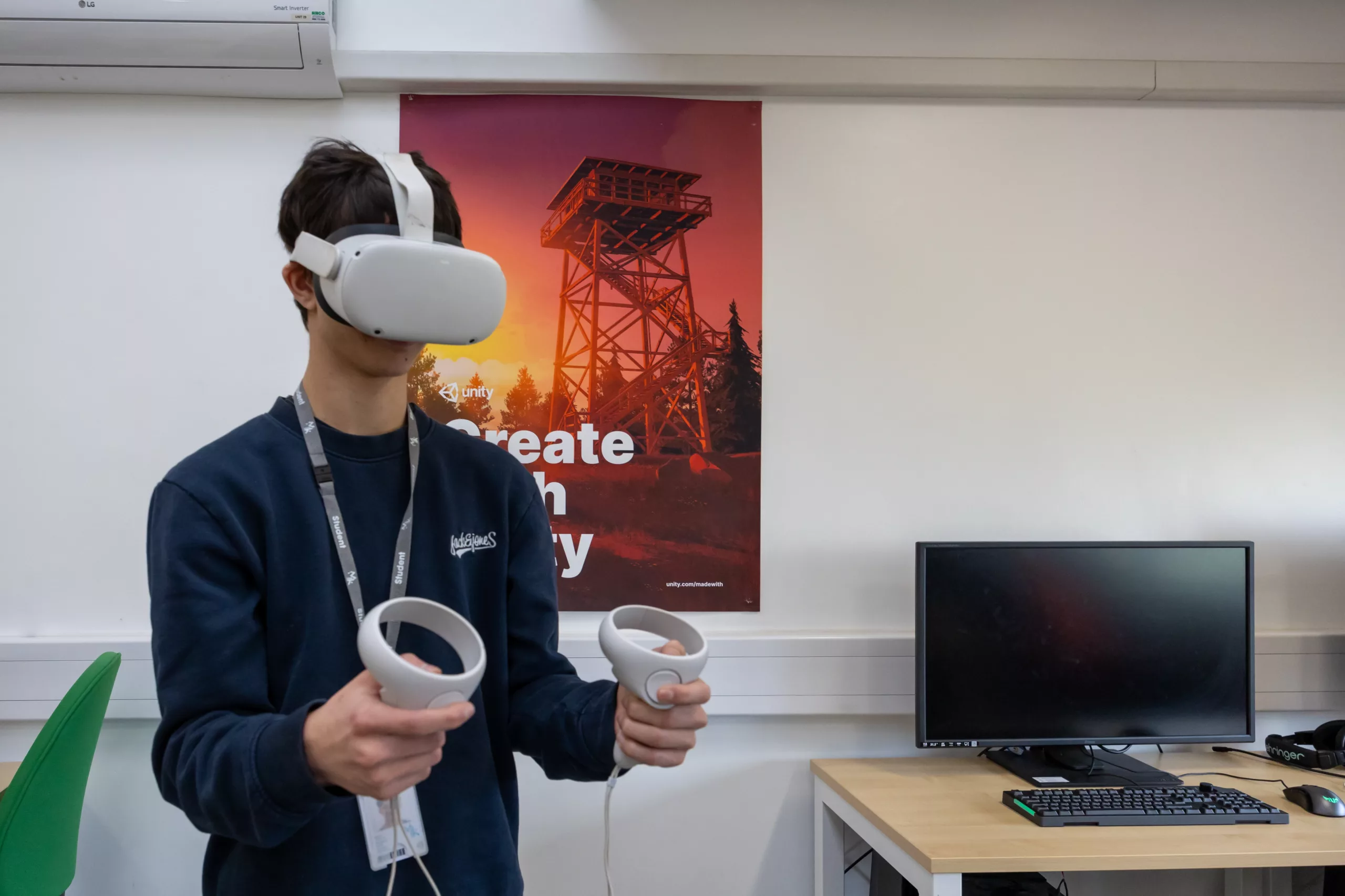 Student using VR Headset