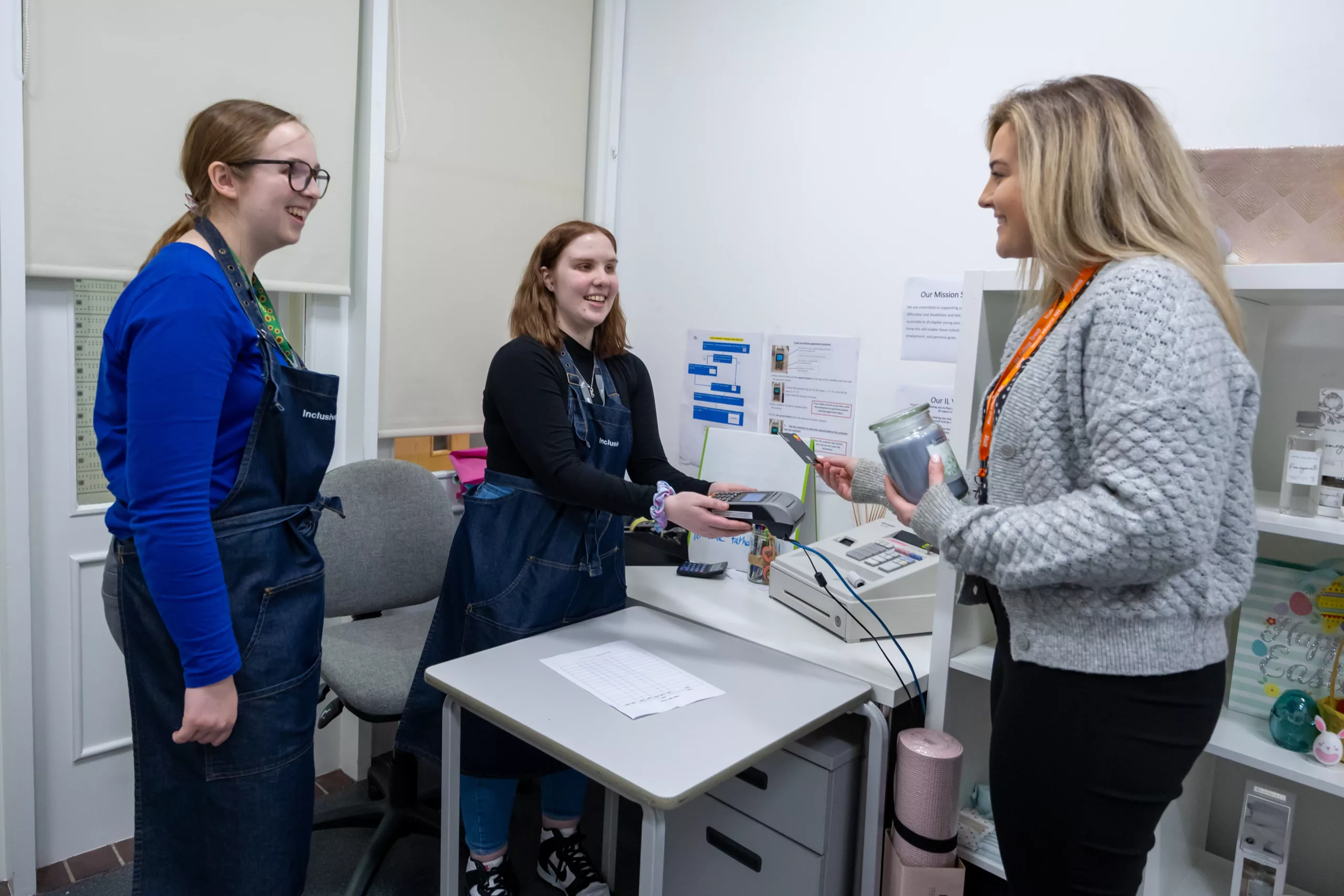 Students chatting with eachother